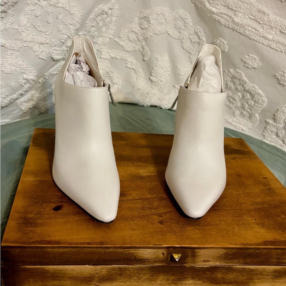 Michael Kors White Ankle Boots